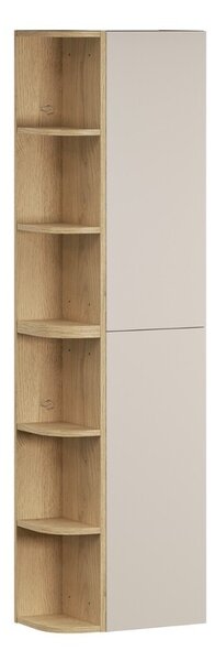 Comad Závesná horná vysoká kúpeľňová skrinka Dalia Cashmere 45 cm kašmírová/dub cremona