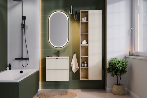 Comad Závesná skrinka pod umývadlo Dalia Cashmere 82-50-46-2S kašmírová