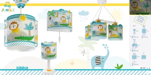Dalber D-76114 - Detský luster MY LITTLE JUNGLE 3xE27/15W/230V