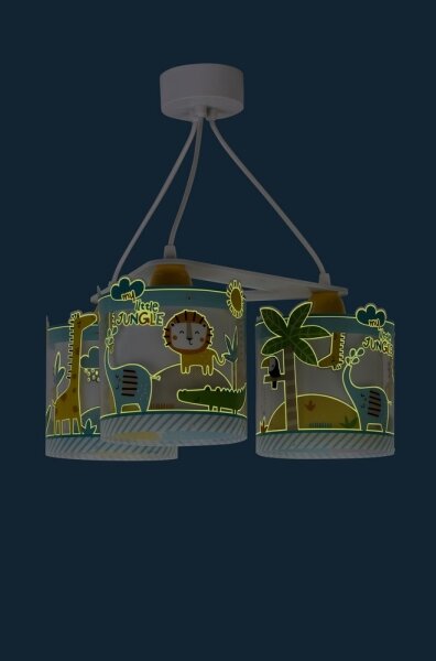 Dalber D-76114 - Detský luster MY LITTLE JUNGLE 3xE27/15W/230V