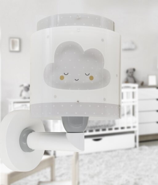 Dalber 76019E - Detské nástenné svietidlo BABY DREAMS 1xE27/15W/230V šedá