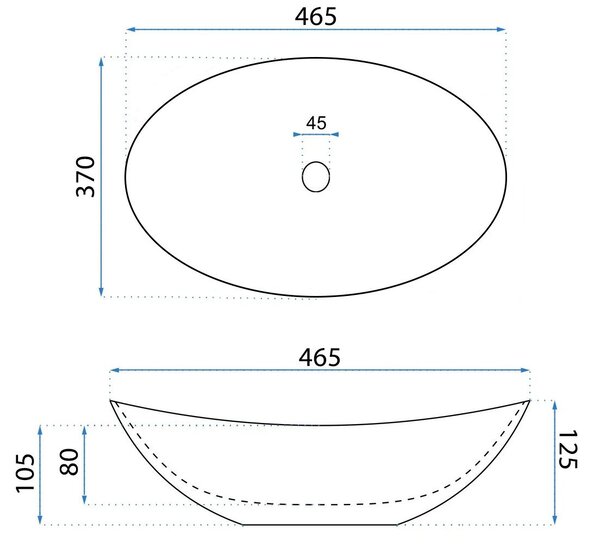 Rea Leona, kamenné umývadlo na dosku 465x370x125 mm, béžová-imitácia kameňa, REA-U3609