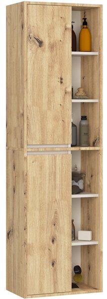 Ak furniture Závesná kúpeľňová skrinka VAMI 50 cm dub artisan/kašmírová