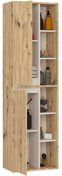 Ak furniture Závesná kúpeľňová skrinka VAMI 50 cm dub artisan/kašmírová