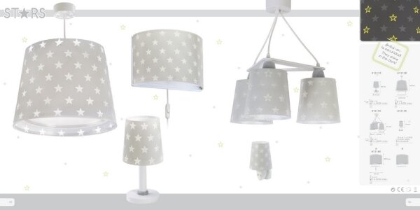 Dalber D-81211E - Detská lampička STARS 1xE14/40W/230V