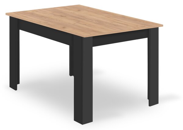 Jedálenská zostava Stôl 120x80 Craft + Čierny Stolička TURIN - ružový zamat / čierne nohy x 4