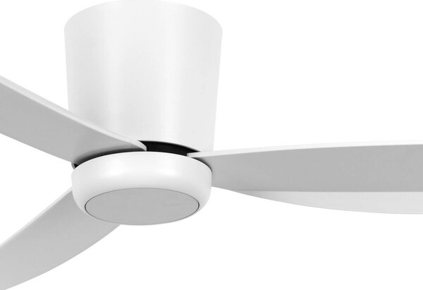 Beacon Lighting stropný ventilátor s osvetlením biely 137 cm tichý, Biela / opálová, Obývacia izba / jedáleň, Plast, Moderný