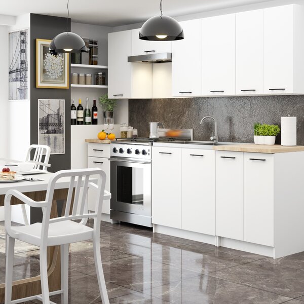 Ak furniture Závesná kuchynská skrinka OLIVIE 40x72 cm matná biela