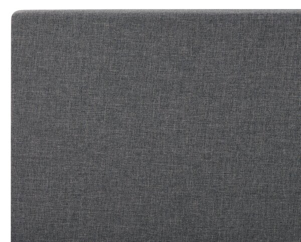 Posteľ sivá s roštom polyesterový čalúnený rám postele 180 x 200 cm moderný dizajn