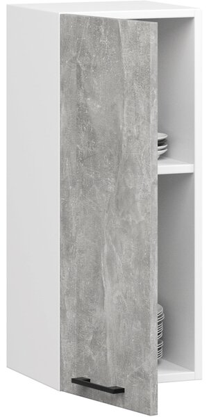 Ak furniture Závesná kuchynská skrinka OLIVIE 30x72 cm matná biela/betón