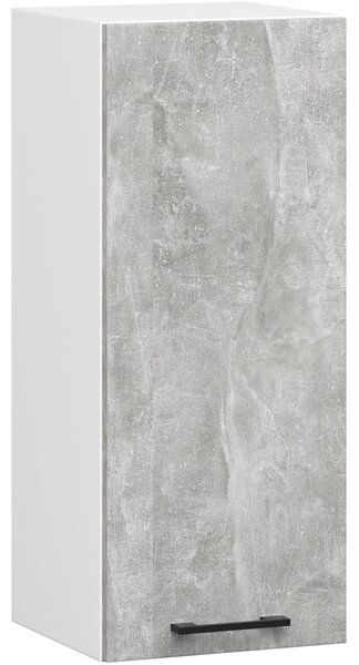 Ak furniture Závesná kuchynská skrinka OLIVIE 30x72 cm matná biela/betón