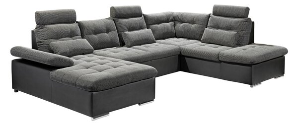 ROHOVÁ SEDAČKA, textil, sivá, čierna MID.YOU - Sedačky, Online Only