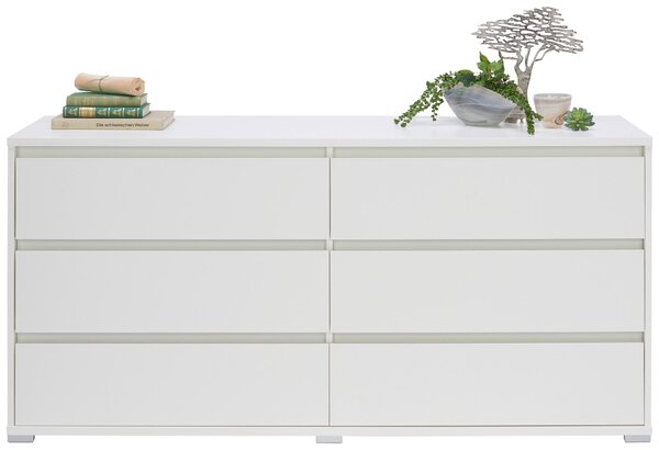 ŠIROKÁ KOMODA, biela, 160/79/48 cm Carryhome - Komody