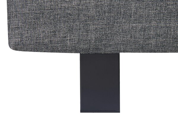 Posteľ sivá s roštom polyesterový čalúnený rám postele 180 x 200 cm moderný dizajn