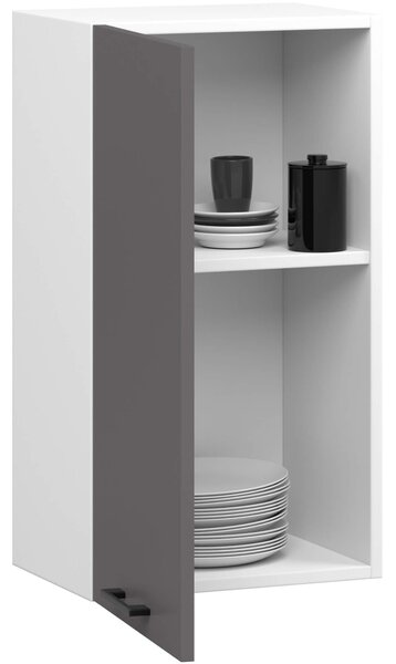 Ak furniture Závesná kuchynská skrinka OLIVIE 40x72 cm matná biela/matná grafitovo šedá