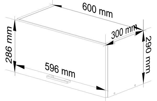 Ak furniture Závesná kuchynská skrinka OLIVIE 60x29 cm matná biela/matná grafitovo šedá