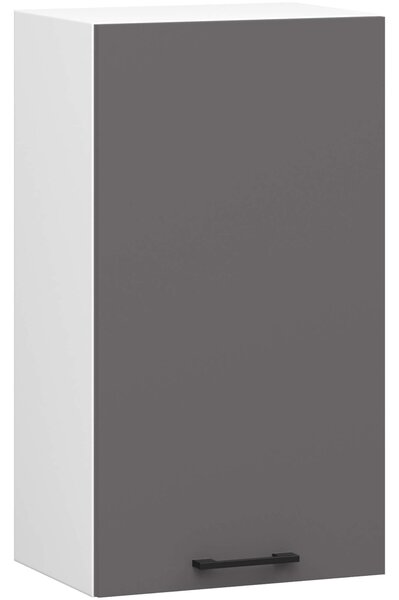 Ak furniture Závesná kuchynská skrinka OLIVIE 40x72 cm matná biela/matná grafitovo šedá