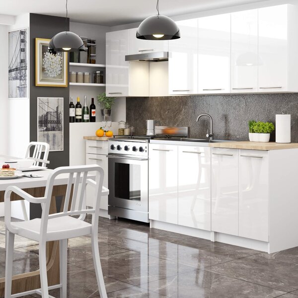 Ak furniture Závesná kuchynská skrinka Olivie W 30 cm biela
