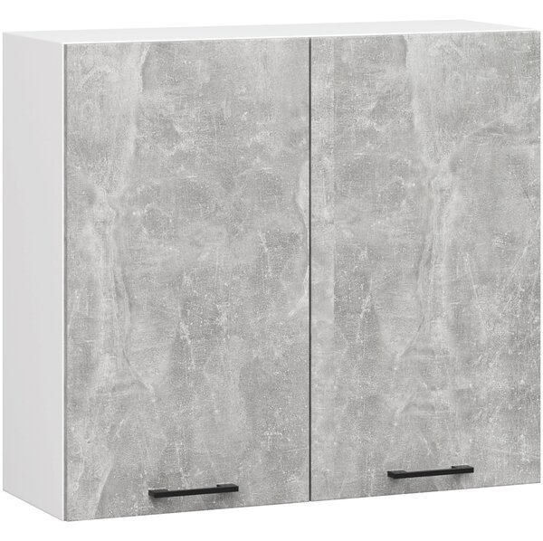 Ak furniture Závesná kuchynská skrinka OLIVIE 80x72 cm matná biela/betón