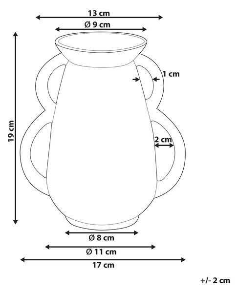 Váza na kvety biela porcelánová 19 cm dekorácia do interiéru minimalistický dizajn