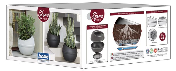 BAMA Kvetináč SFERA 23 l Barva: Antracite BAMA
