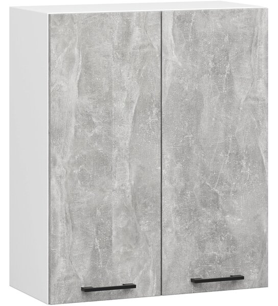 Ak furniture Závesná kuchynská skrinka OLIVIE 60x72 cm matná biela/betón