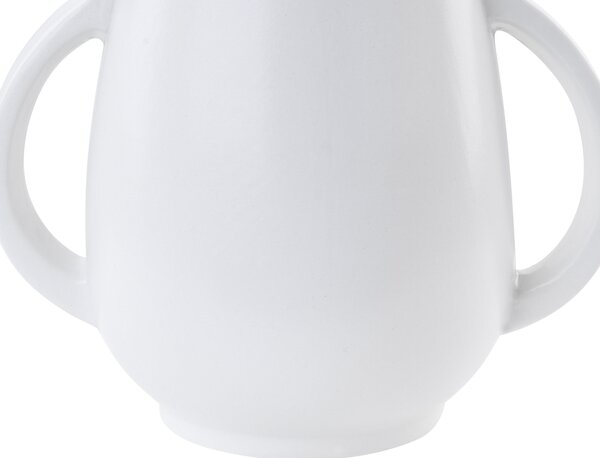 Váza na kvety biela porcelánová 19 cm dekorácia do interiéru minimalistický dizajn