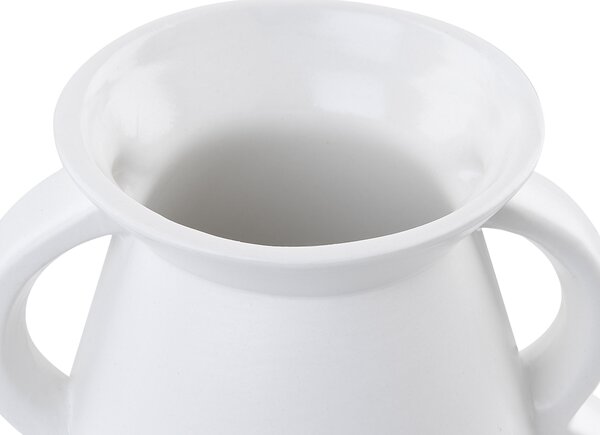 Váza na kvety biela porcelánová 19 cm dekorácia do interiéru minimalistický dizajn