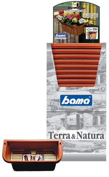 BAMA Závesný kvetináč na zábradlie RONDINE, terracotta Množstvo: 1 ks, Rozměry: 50 cm