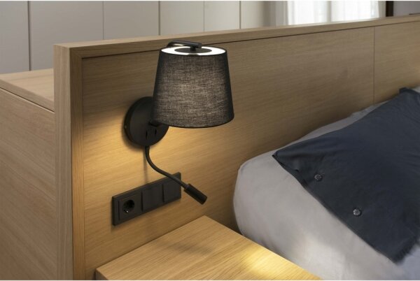 FARO 29330 - LED nástenná lampička BERNI 1xE27/20W/230V + LED/3W