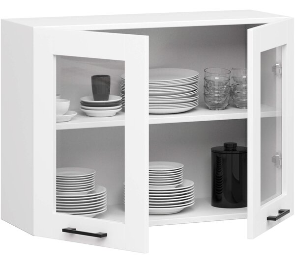 Ak furniture Závesná kuchynská skrinka OLIVIE W 80x58 cm matná biela