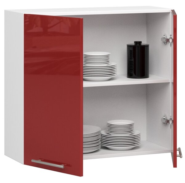 Ak furniture Závesná kuchynská skrinka Olivie W 80 cm bielo-červená