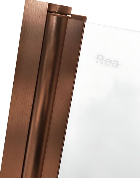 Skladacia vaňová zástena REA AGAT-2 100 Brush Copper