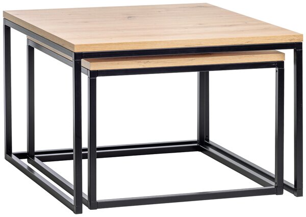 SADA KONFERENČNÝCH STOLÍKOV, drevo, 60-70/40-46/60-70 cm Carryhome - Stolíky do obývačky