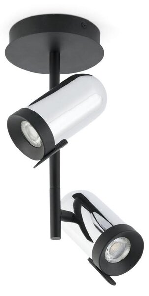 Faro 43534 - Bodové svietidlo ORLEANS 2xGU10/8W/230V strieborná/čierna
