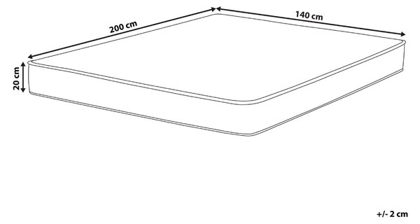 Poťah na matrac na vodnú posteľ biely bavlna polyester 140 x 200 cm so zapínaním na zips spálňa