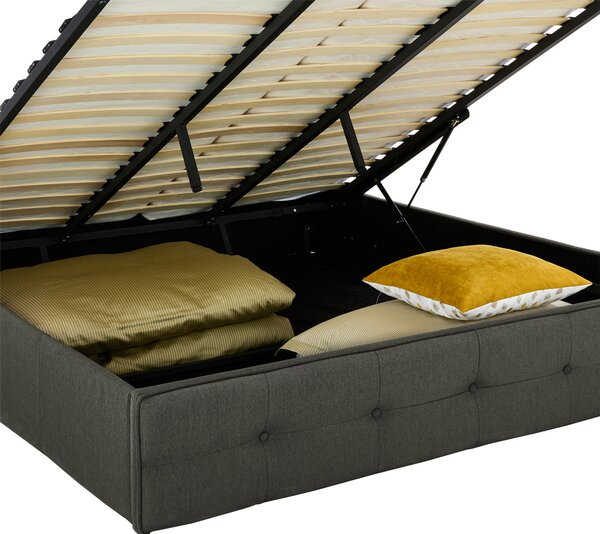 ČALÚNENÁ POSTEĽ, 180/200 cm, tmavosivá Carryhome - Online Only spálne, Online Only