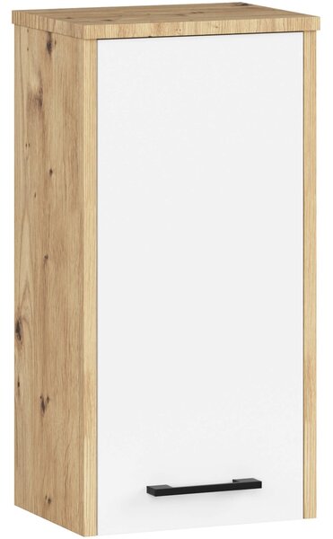Ak furniture Závesná kúpeľňová skrinka Fin 30 cm dub artisan/biela
