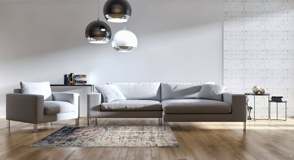 Alfa Carpets , Kusový koberec Beton powder pink, 80x150, ružová, chodba / predsieň