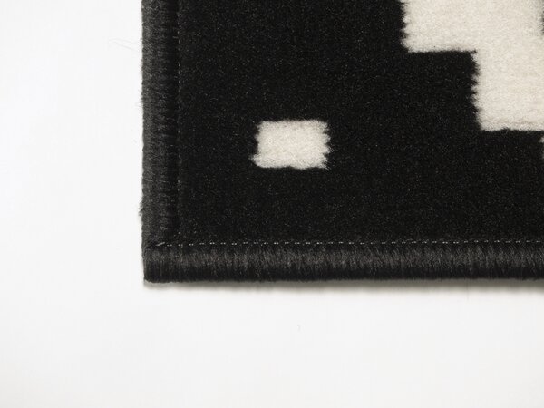 Alfa Carpets, Kusový koberec Gloria new black/cream, 190x280, čiernobiela, chodba / predsieň