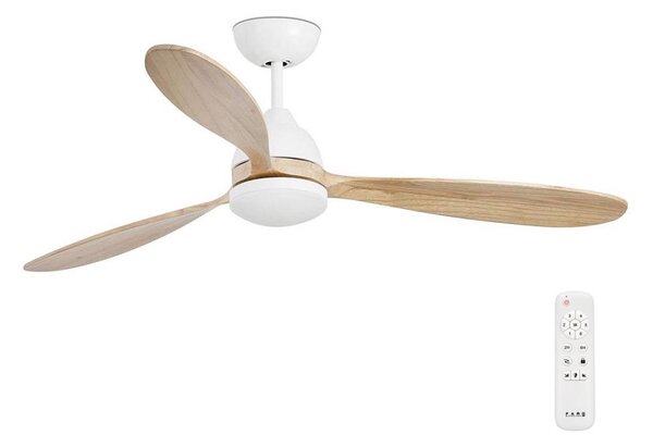 FARO 33524 - LED Stropný ventilátor POROS LED/15W/230V biela/hnedá