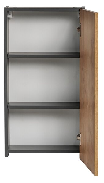 Comad Závesná kúpeľňová skrinka Monako 830 1D 40 cm sivá/dub hamilton