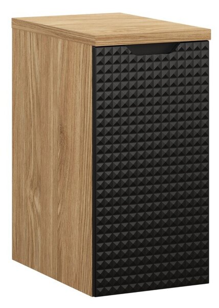 Comad Závesná kúpeľňová skrinka Luxor Black s doskou 81-30-1D čierna/dub olejovaný