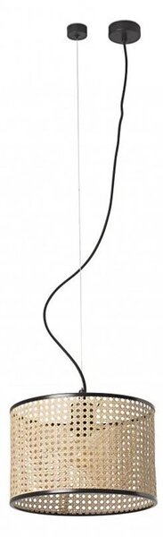 FARO 64314-48 - Luster na lanku MAMBO 1xE27/15W/230V ratan/čierna