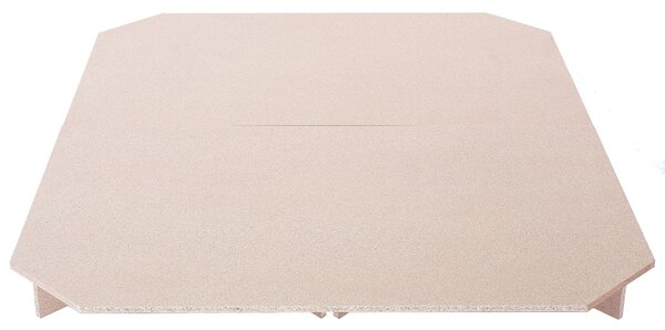Platforma na vodnú posteľ svetlé drevo MDF doska 180 x 200 cm podstavec na vodný matrac