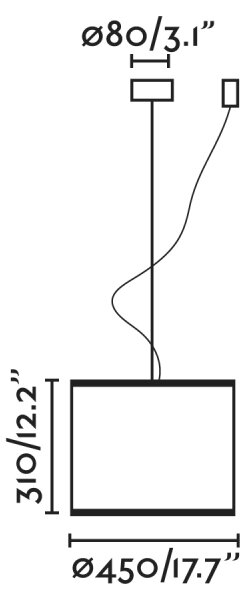 FARO 64314-49 - Luster na lanku MAMBO 1xE27/15W/230V pr. 45 cm ratan/čierna