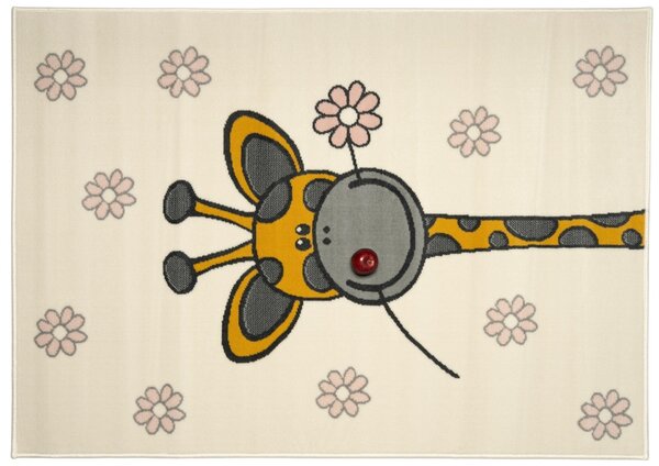 Alfa Carpets , Detský kusový koberec Žirafa, 120x170, béžová, detská izba