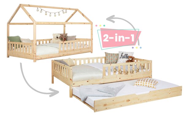 VÝSUVNÁ POSTEĽ, 90/200 cm prírodná farba MID.YOU - Detské izby, Online Only