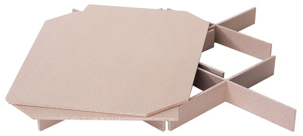 Platforma na vodnú posteľ svetlé drevo MDF doska 180 x 200 cm podstavec na vodný matrac