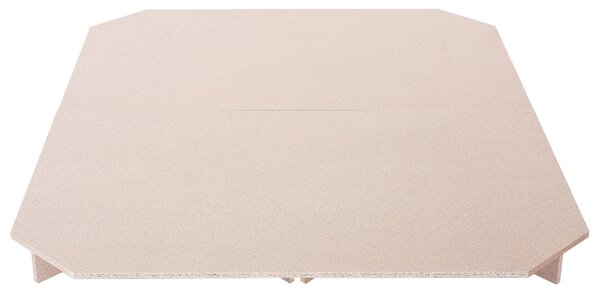 Platforma na vodnú posteľ svetlé drevo MDF doska 180 x 200 cm podstavec na vodný matrac